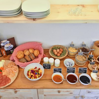 We offer an organic farm breakfast in our new breakfast room