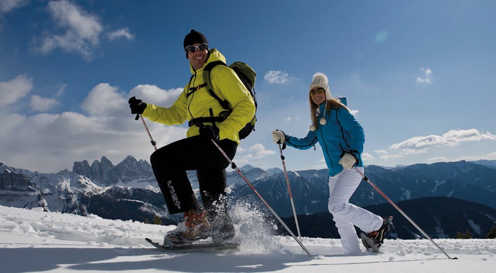 Snowshoeing and ski touring -Winter recreational fun at Mount Plose